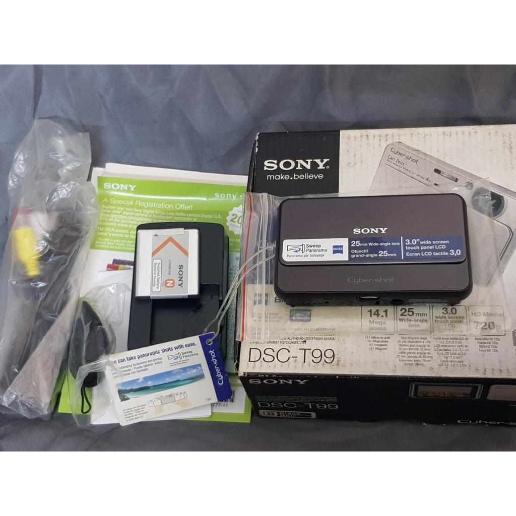 Máy ảnh Sony T99 (DSC-T99) Màn hình cảm ứng 3inch, Camera trượt thời trang - Mới 100 Fullbox | BigBuy360 - bigbuy360.vn