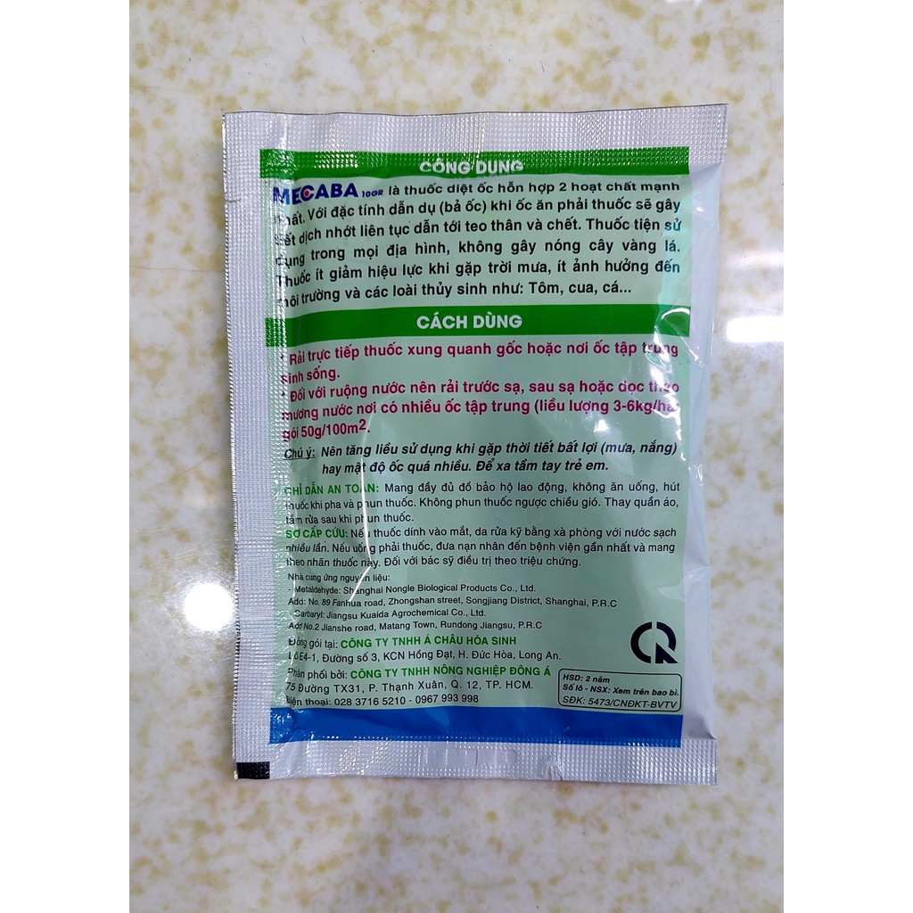 Trừ Ốc MECABA 10GR - Gói 50g