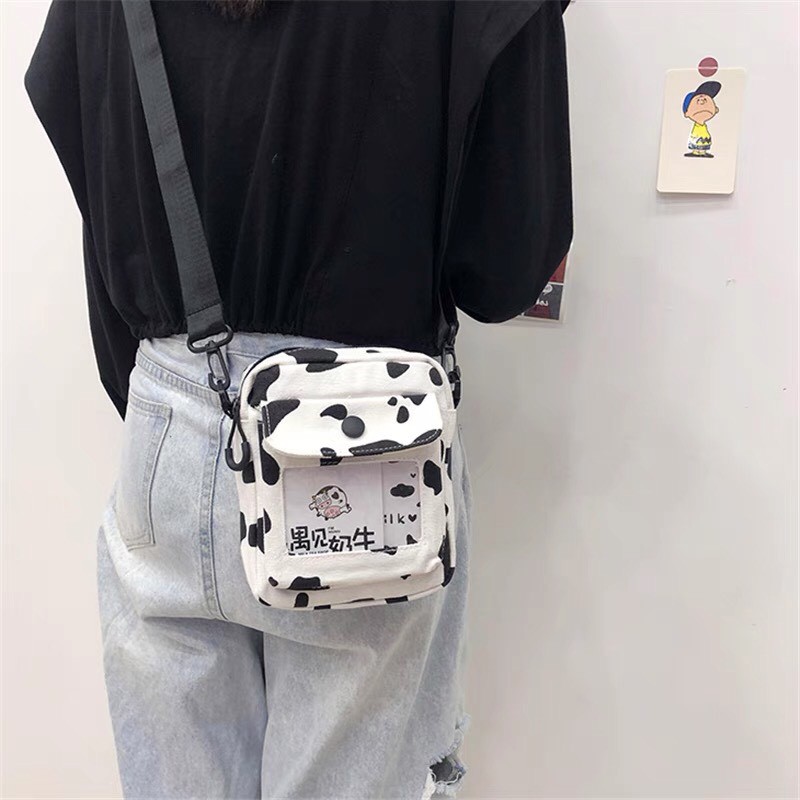 [RẺ VÔ ĐỊCH] Túi tote bò sữa trong suốt đeo chéo minibag unisex Hàn Quốc