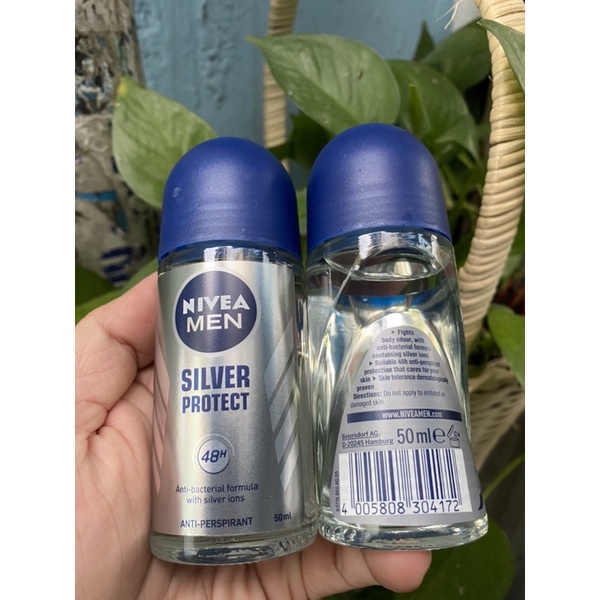 [ Date 11/2023 ] Lăn Khử Mùi Nivea Men Silver Protect 50ml Chính Hãng