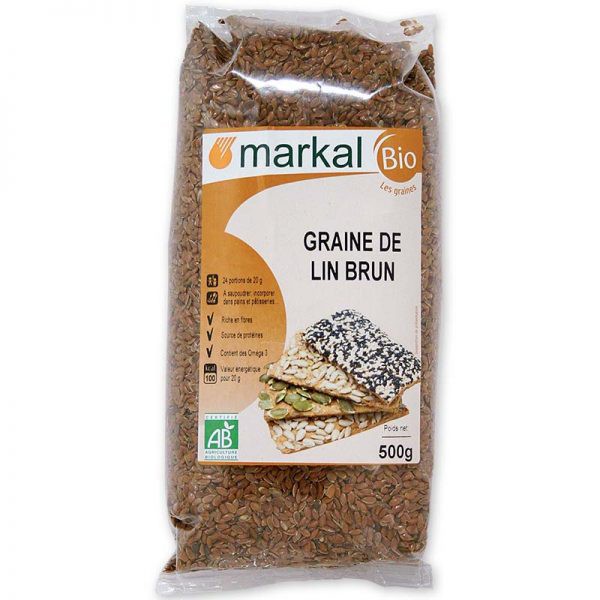 HẠT LANH NÂU HỮU CƠ MARKAL 500GR