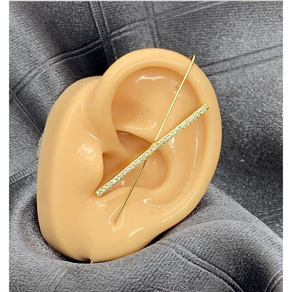 KHUYÊN TAI KẸP ĐÁ CÁ TÍNH HÀN QUỐC - KHUYÊN THÉP KO GỈ