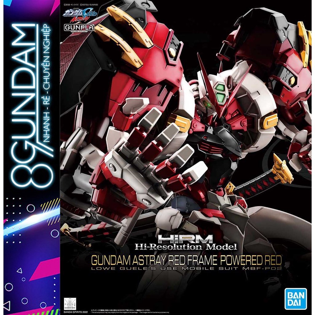 Mô Hình Lắp Ráp Gundam 1/100 HiRM High Resolution Astray Red Frame Powered Red