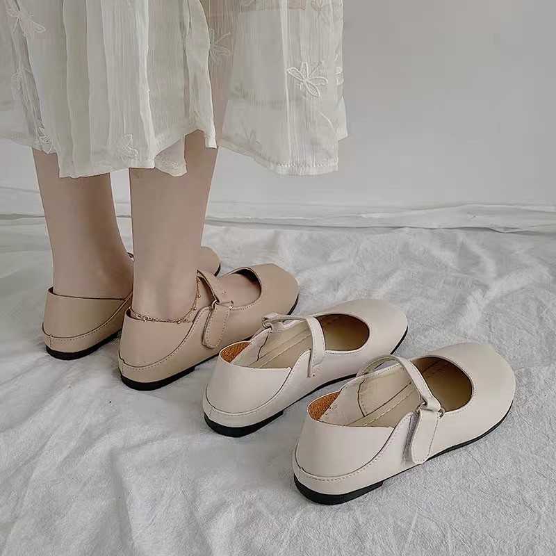 [Mã FATHANG5 giảm 10K đơn 50K]giày búp bê quai dán lolita tiểu thư | BigBuy360 - bigbuy360.vn