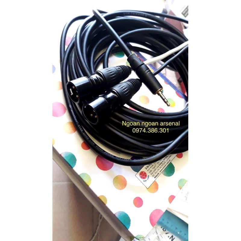 dây kết nối 3.5 ra 2 đầu canon xlr đực hoặc cái