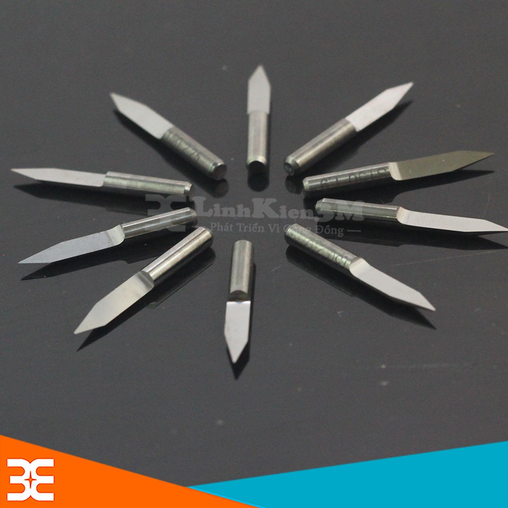 Bộ 10 Mũi Phay Vbit 30 Độ - 3MM