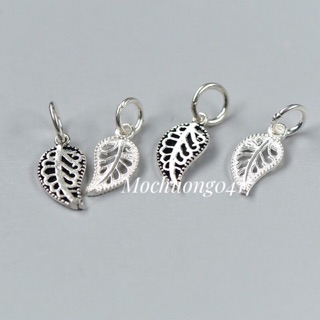[S925] Charm bạc treo lá đơn - MH254