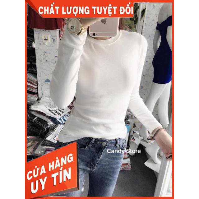 Áo tay dài trơn vải xịn- dày dặn- hình chụp thật của shop khách yên tâm mua