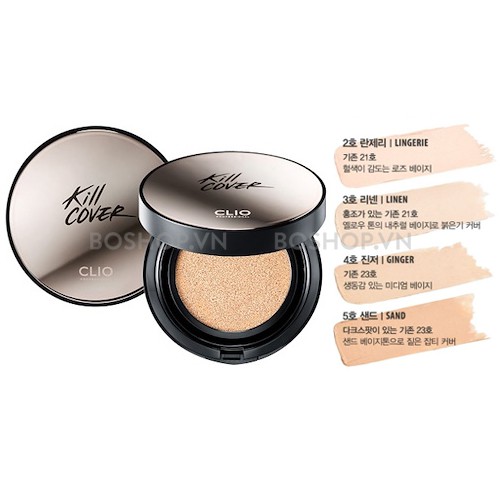 CAM KẾT CHUẨN AUTH (Mẫu Mới) Phấn nước 2 lõi Clio Kill Cover Founwear Cushion XP | BigBuy360 - bigbuy360.vn