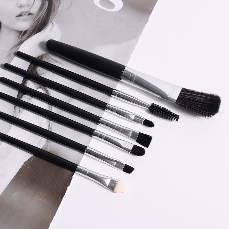[Hàng mới về] Set 7 cọ lông len nylon nhỏ gọn đa năng để tán kem nền che khuyết điểm phấn mắt má hồng