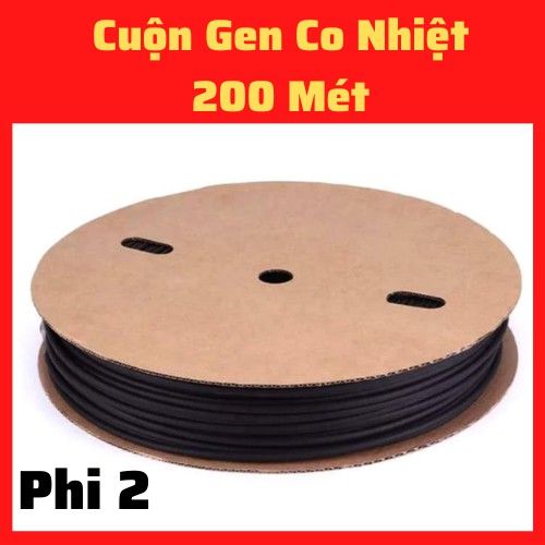 Gen co nhiệt phi 1, Gen co nhiệt 1mm =&gt; Phi 2 (cuộn 200 Mét)