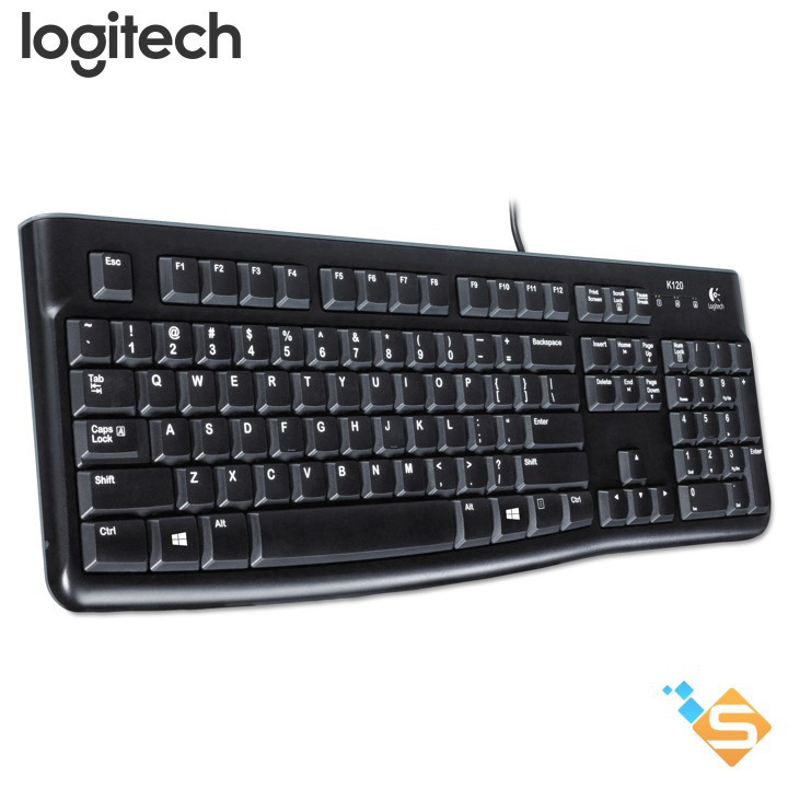 Bàn phím có dây Logitech K120 - Hãng Phân Phối - Bảo Hành 3 Năm