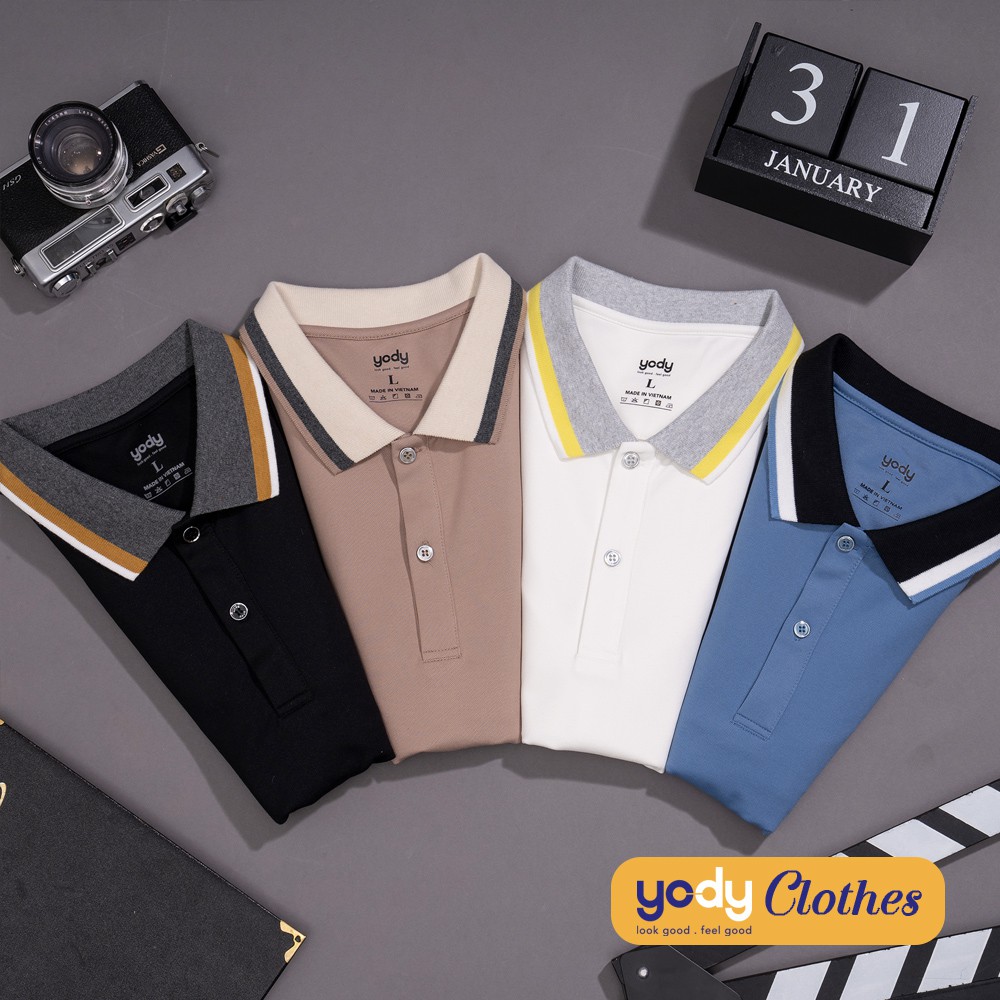 [Mã WABRYD221 giảm 10% đơn 250K] Áo thun polo nam YODY vải mắt chim cổ bẻ tay ngắn cotton mềm mại co giãn tốt APM3639 | BigBuy360 - bigbuy360.vn