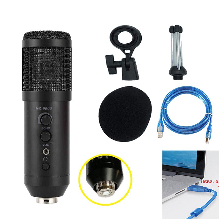 Microphone Thu Âm Live Stream MK-F500USB - Kết nối qua cổng USB