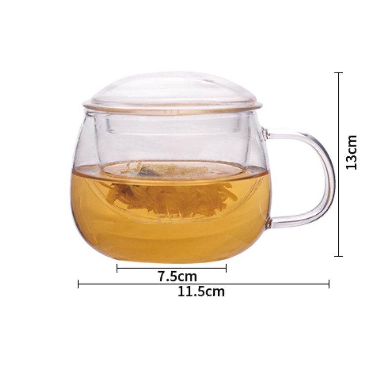 Cốc thủy tinh có lọc - cốc uống trà-580ml