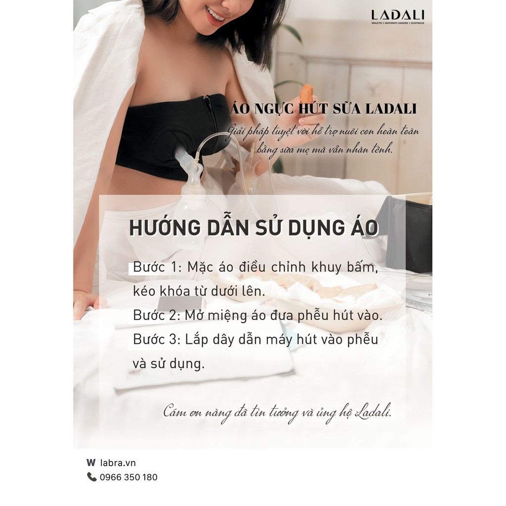Combo 2 áo lót hút sữa rảnh tay cao cấp, áo hút sữa có dây Ladali HS01 - Đen, Da | BigBuy360 - bigbuy360.vn