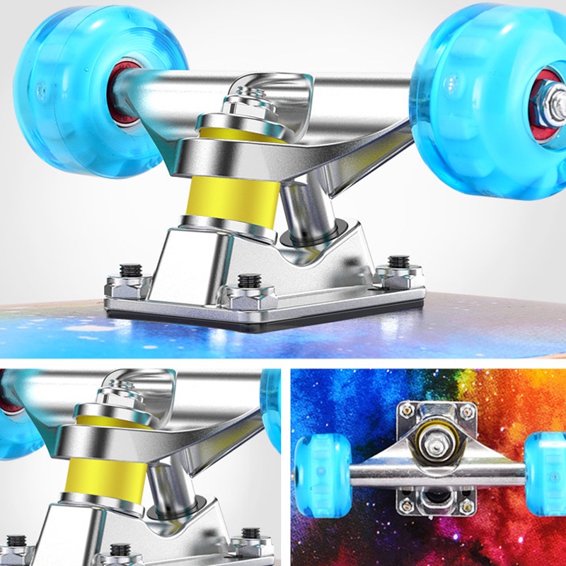 Ván Trượt Skateboard Trẻ Em Chống Trơn Trượt Bánh Caosu PU Kích Thước 70cm. Hàng Chính Hãng SOUPLE