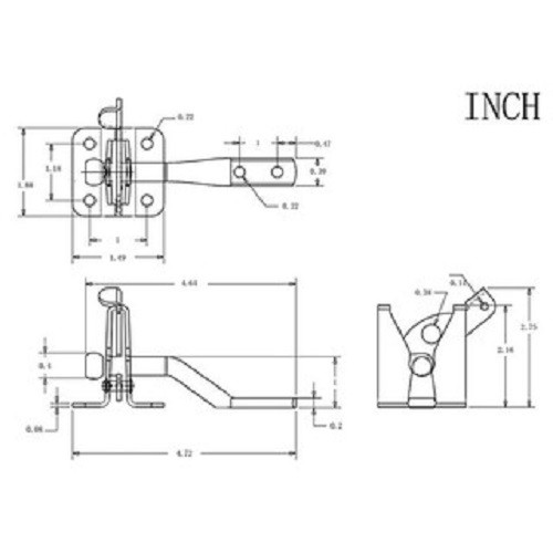 1 Bộ Chốt Khóa Cài Cửa Tự Động Khóa Màu Bạc Chất Lượng Cao (Kèm Ốc Vít)