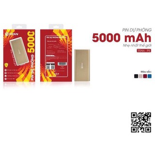 PIN DỰ PHÒNG TITAN P5 - GOLD {HÀNG CHÍNH HÃNG}