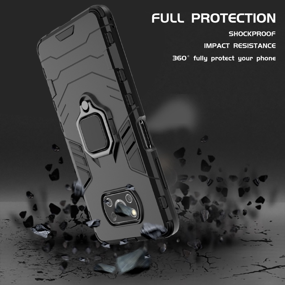 Ốp điện thoại UFlaxe cứng chống sốc có nhẫn đỡ cho Xiaomi Poco X3 Pro NFC Poco F3 X3 GT M3Pro 5G F2 Pro Pocophone F1 | BigBuy360 - bigbuy360.vn