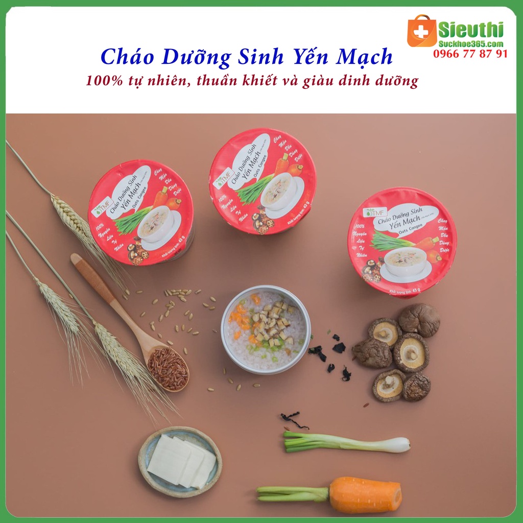 Cháo dưỡng sinh yến mạch gạo lứt dùng cho người tiểu đường, ăn kiêng, ăn dưỡng sinh, ăn chay Siêu Thị Sức Khoẻ 365