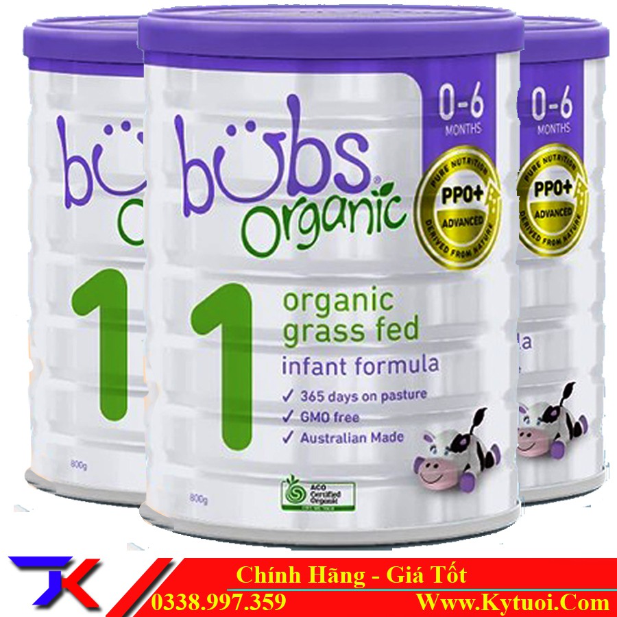 Sữa Bò Bubs Organic Úc Số 1 800g