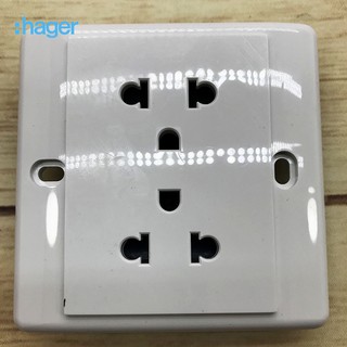 MẶT Ổ CẮM ĐÔI 3 CHẤU HAGER CAO CẤP
