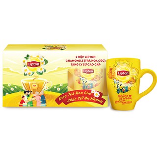 [HCM][GIAO 2H]Hộp Trà Lipton Vị Hoa Cúc 50g - Tặng Ly Sứ