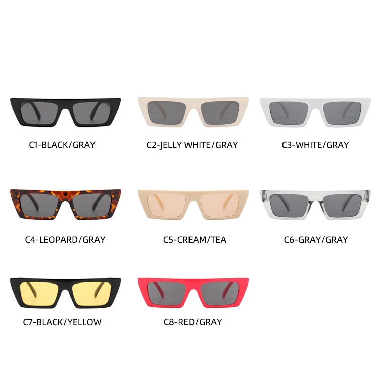 Kính Mát Gọng Vuông Nhỏ Phong Cách Âu Mỹ Thời Trang 2022