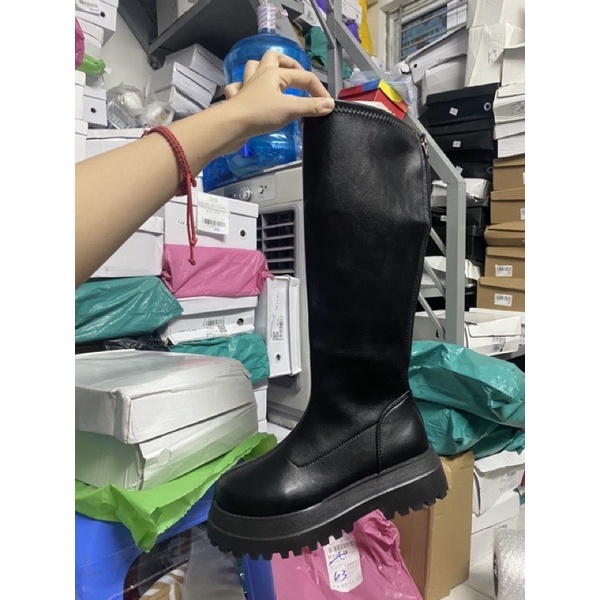 GIÀY Bốt đùi dưới Gối Khoá sau đế đinh dày Cao cấp đủ màu full bõ - CM6