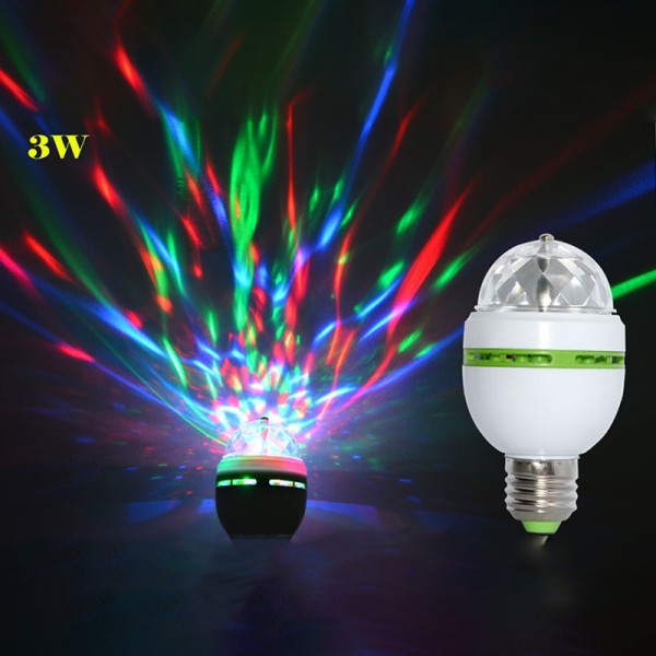 Bóng đèn led xoay nhiều màu E27 3W 100-240V chất lượng cao