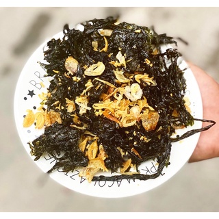 Rong Biển Cháy Tỏi Mè Sấy Ăn Liền Lon 250gram [FREESHIP] Ăn Vặt Hà Nội
