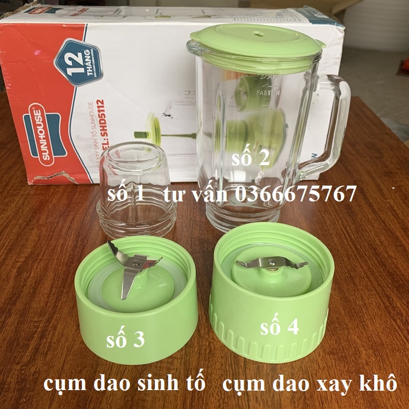 [Phụ Kiện Sunhouse SHD5112] Máy xay sinh tố Sunhouse SHD5112 Xanh 350W