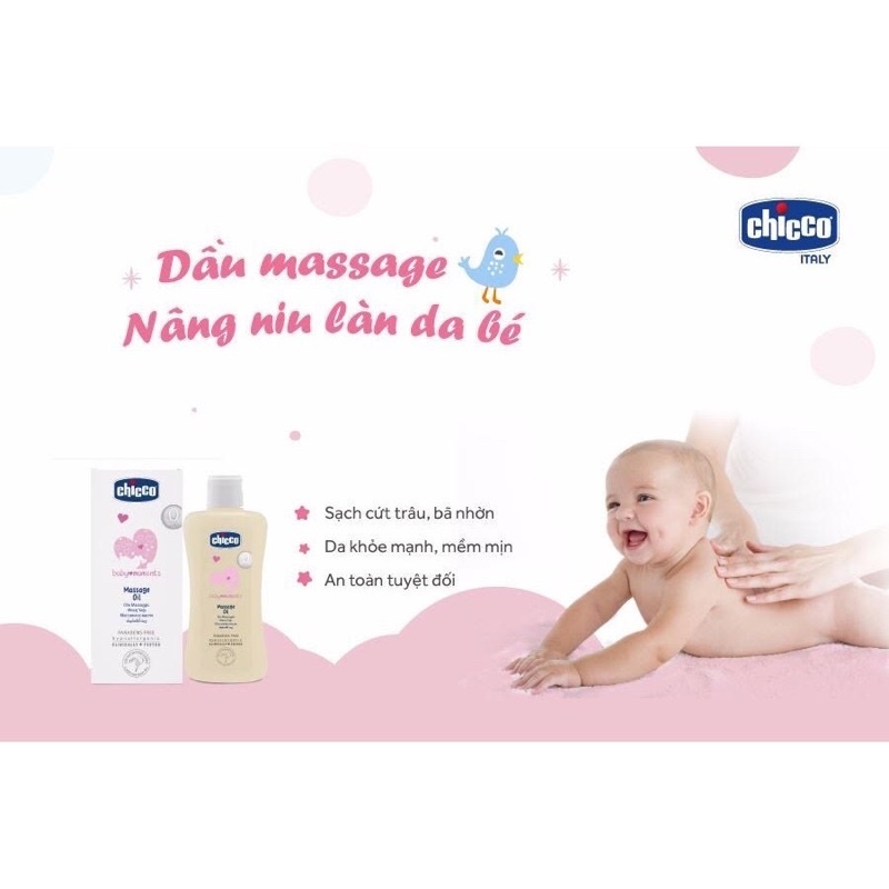 Dầu massage chiết xuất cám gạo chicco