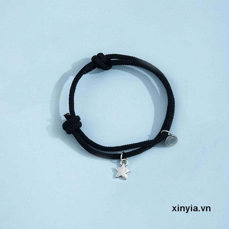 Vòng Tay Dây Đan Mặt Trăng Ngôi Sao Đơn Giản Thu Hút Quyến Rũ Có Thể Điều Chỉnh Cho Cặp Đôi
