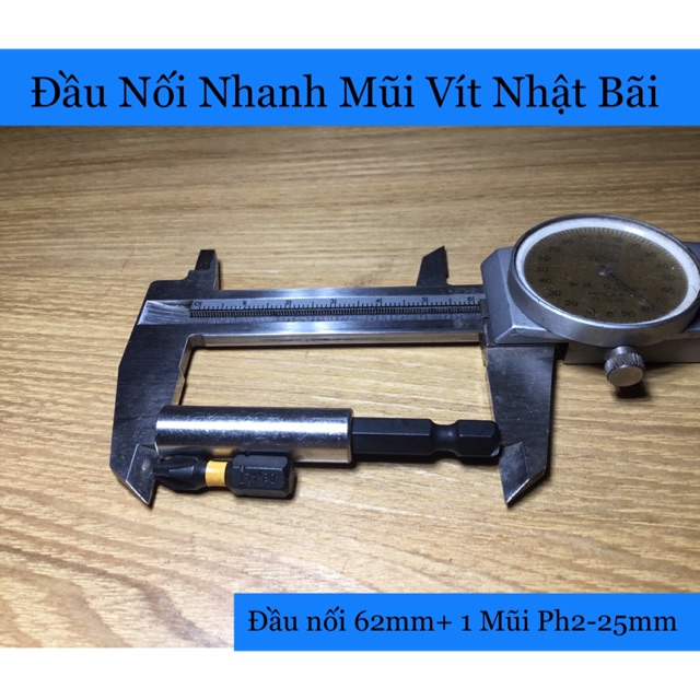 Đầu Nối Nhanh Mũi Vít Nhật Bãi Có Từ Dài 62mm