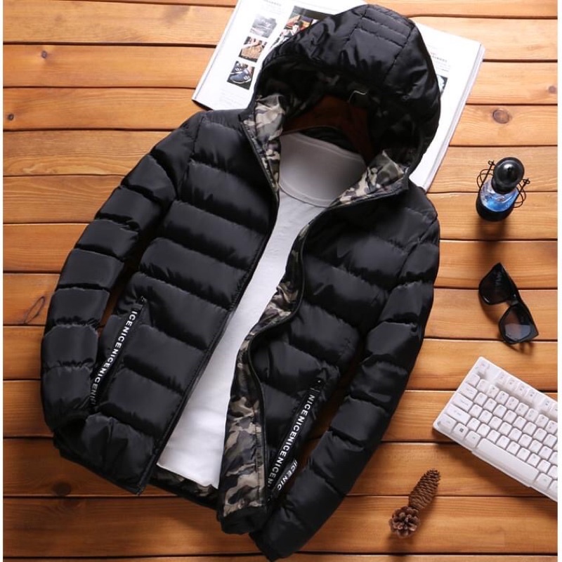 Áo phao nam mặc 2 mặt