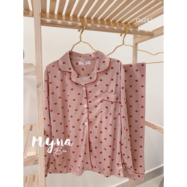 Bộ Pyjama cotton mềm mại hoạ tiết dễ thương phong cách ulzzang