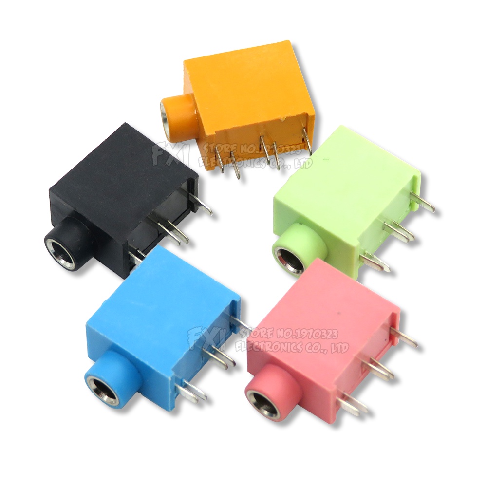 Set 10 Đầu Nối Ổ Cắm Tai Nghe PJ-215 PJ-325 3.5MM Chuyên Dụng Cho Audio video 5PIN