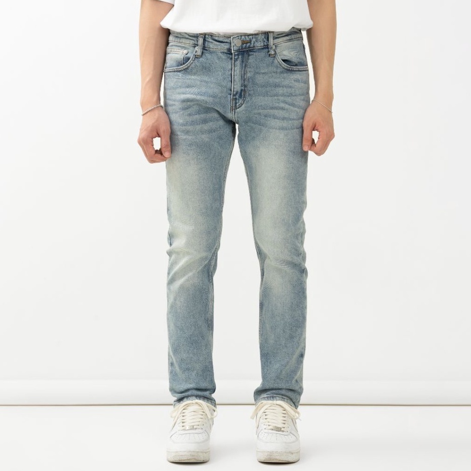 OWL BRAND® BASIC SLIM JEANS - Quần jeans dài ống suông / Xanh