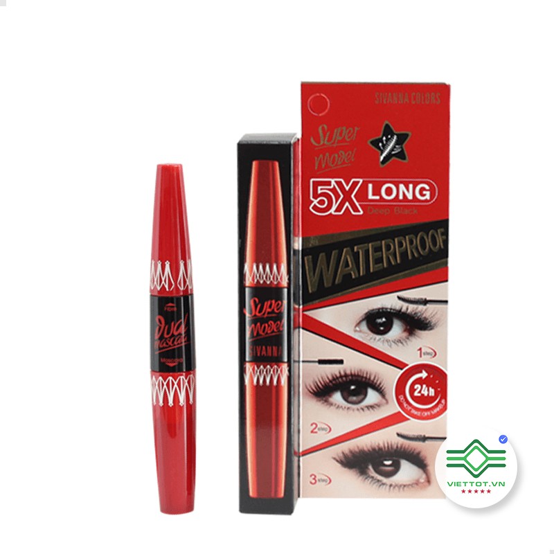 Mascara Hai Đầu Sivanna Super Model 5X Long VT238