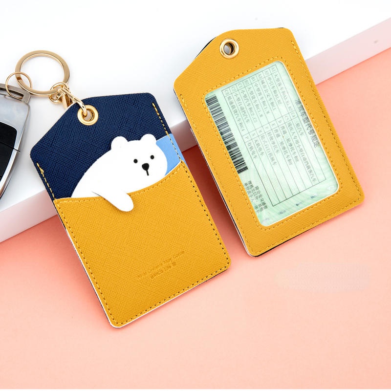 Móc Khóa Da PU Hình Thú Hoạt Hình Đáng Yêu