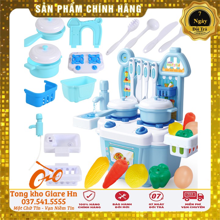 Bộ đồ chơi nhà bếp cho bé gái và bé trai, Bộ sản phẩm 36 món, Nhựa an toàn đã có kiểm định