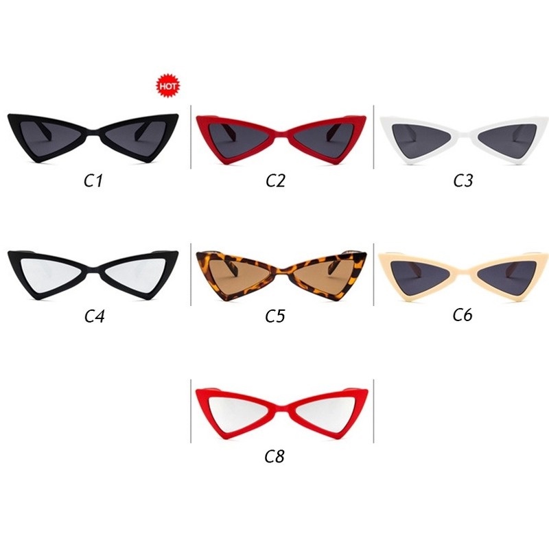 Kính Mát Mắt Mèo Tam Giác Phong Cách Hàn Quốc