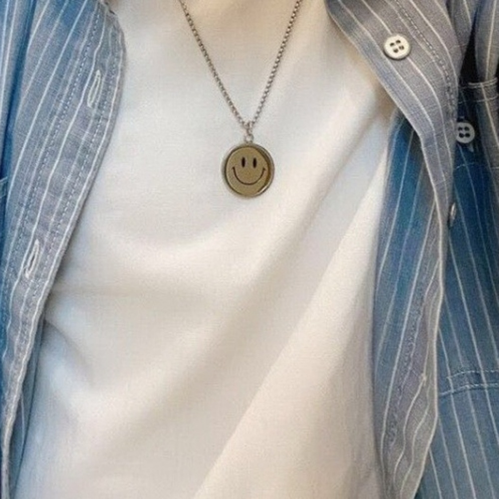 Vòng Cổ Dây Chuyền Thời Trang Unisex ICON Hai Mặt Buồn Vui Basic Merin Accessories Màu Bạc Chất Liệu Inox Không Gỉ- ICON