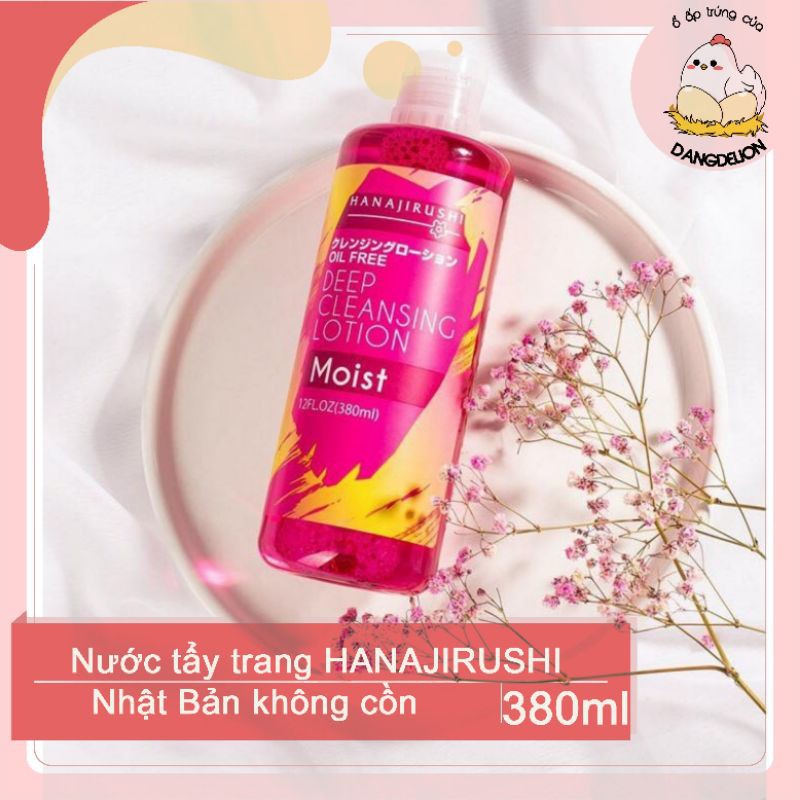 Nước tẩy trang HANAJIRUSHI Nhật Bản không cồn 380ml