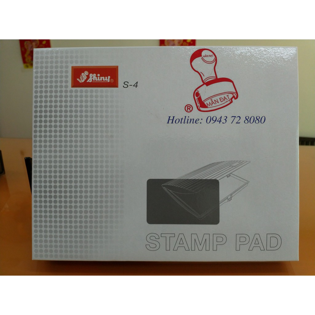 TAMPON/KHAY MỰC SHINY S4 CỠ TO 128X178MM ĐÓNG DẤU HOÀN CÔNG