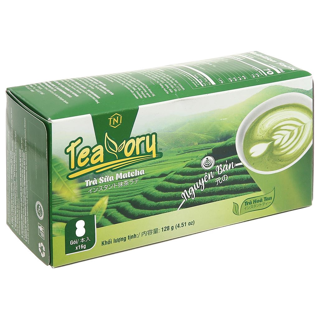 Trà sữa Matcha Latte hòa tan Teavory hộp 128g