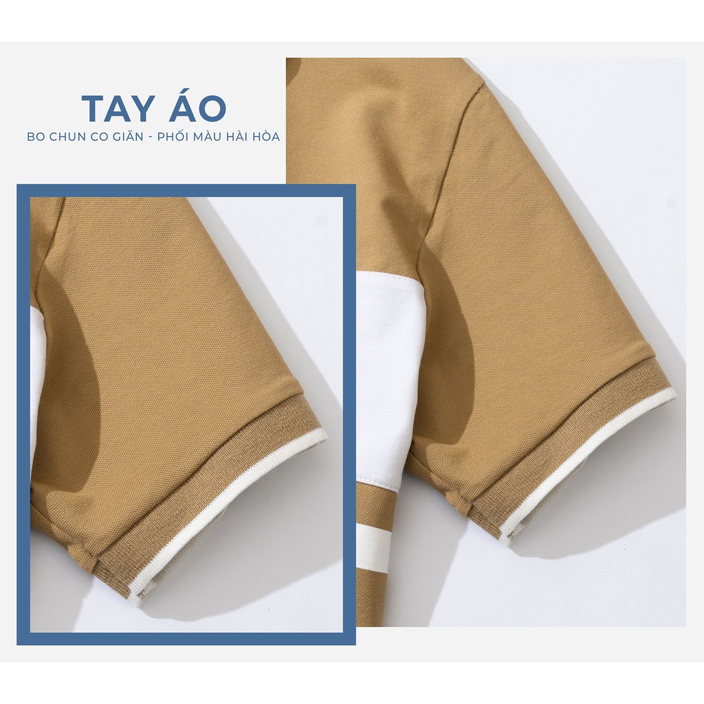 Áo Nam Polo Có Cổ Ngắn Tay Trơn Mùa Hè Phối Màu 6 Màu VICERO