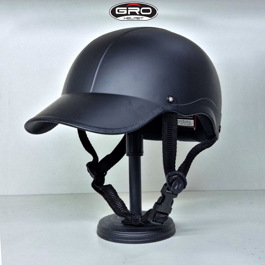 Mũ bảo hiểm lưỡi trai thời trang GRO, sơn nhám cao cấp, size 56-59cm